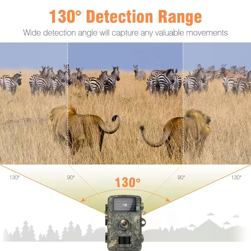 Wildlife tracking camera, infrared night vision portable wildlife monitoring