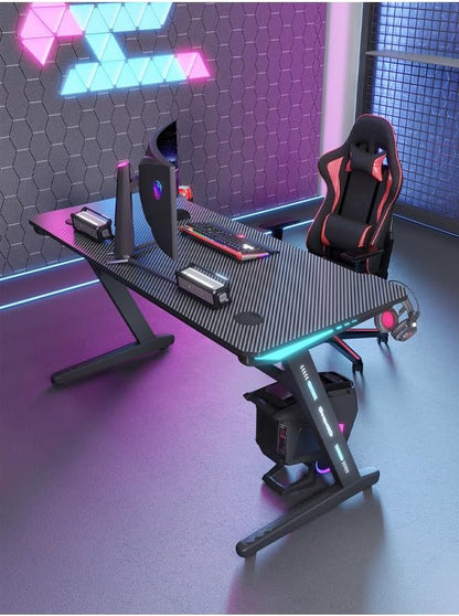 Gaming Desk With LED Light Gaming Desk Z Leg 120 CM