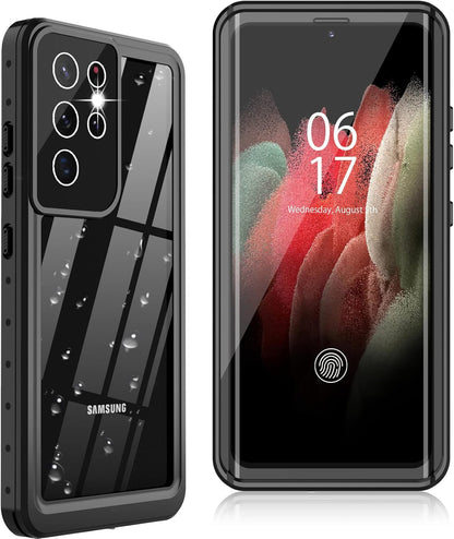 Samsung phone case with reflective surface and screen view