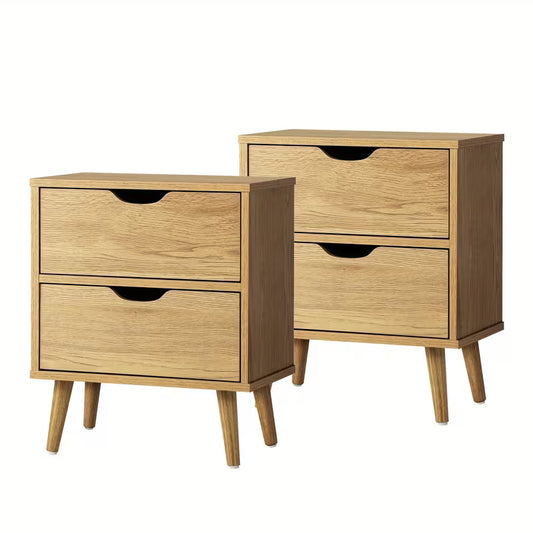 2X Wooden Bedside Tables | Nightstand Bedroom Furniture Side Table