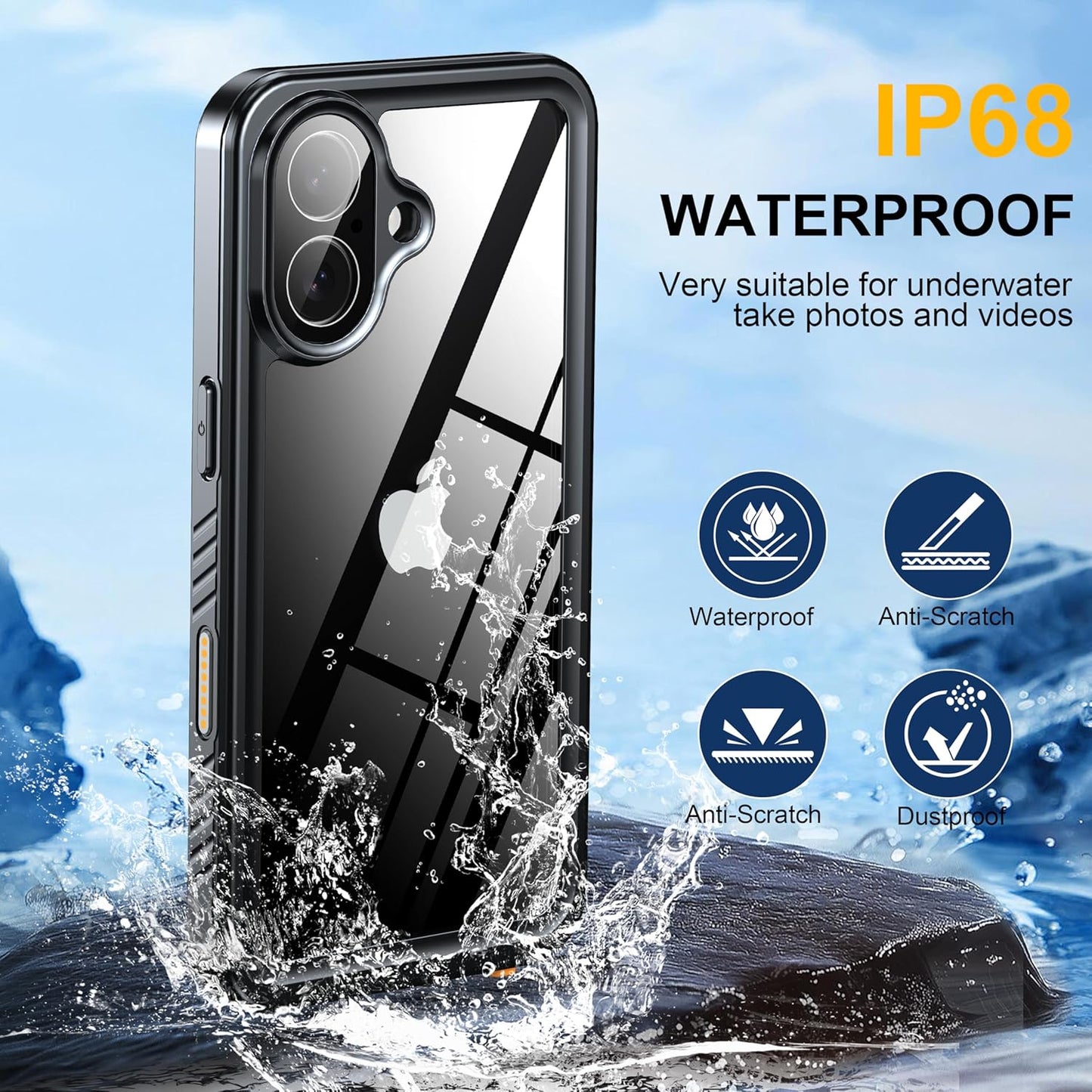 iPhone 17 Waterproof Case Shockproof Heavy Duty Case