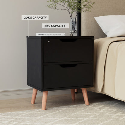 2 x Bedside Table 2 Drawers