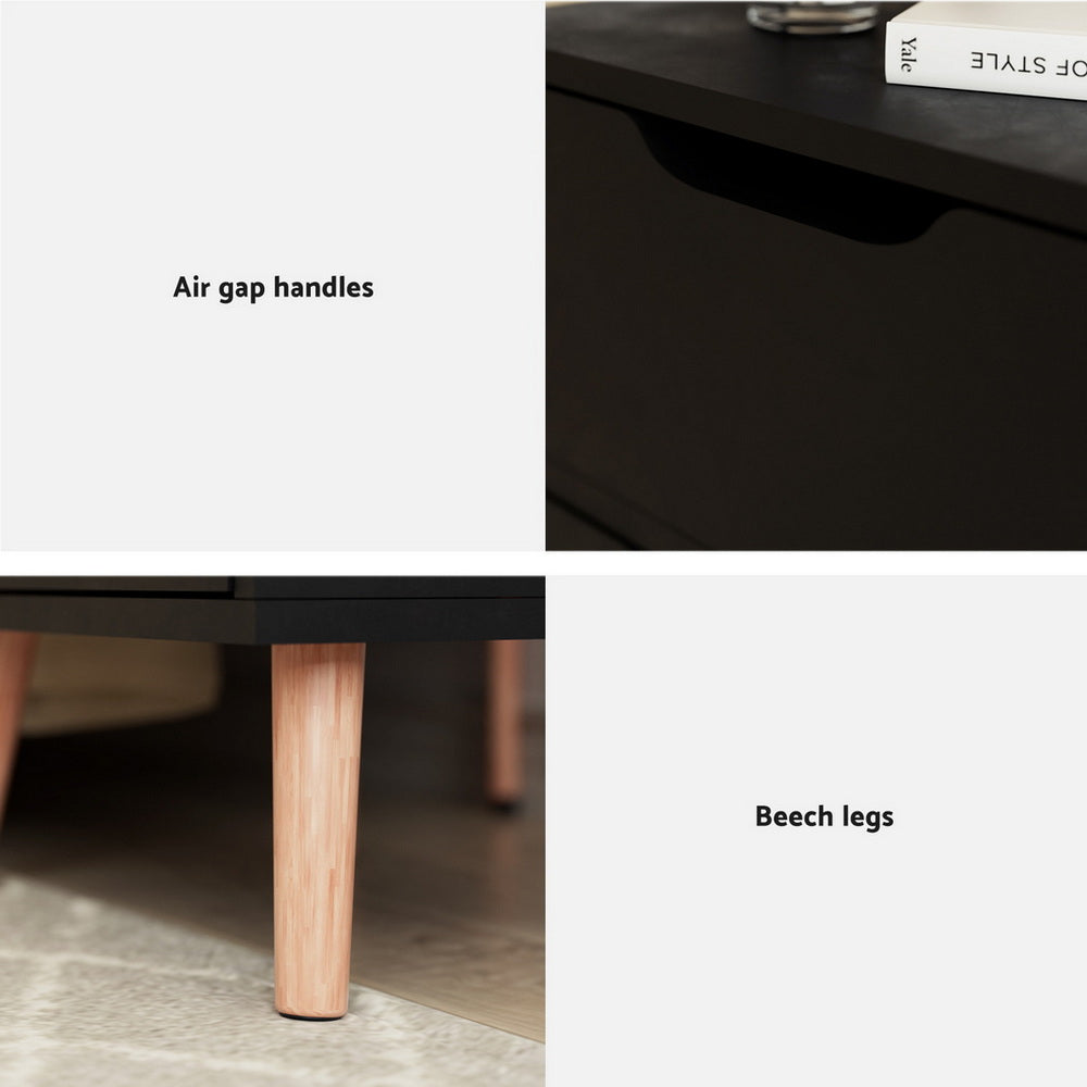 2 x Bedside Table 2 Drawers