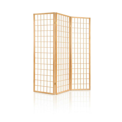 3 Panel Room Divider Screen 131x179cm Natural