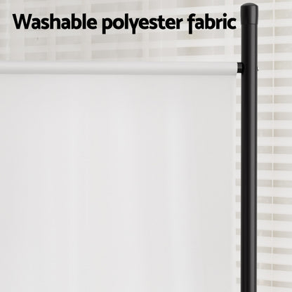 4 Panel Room Divider Screen 345x180cm Fabric White