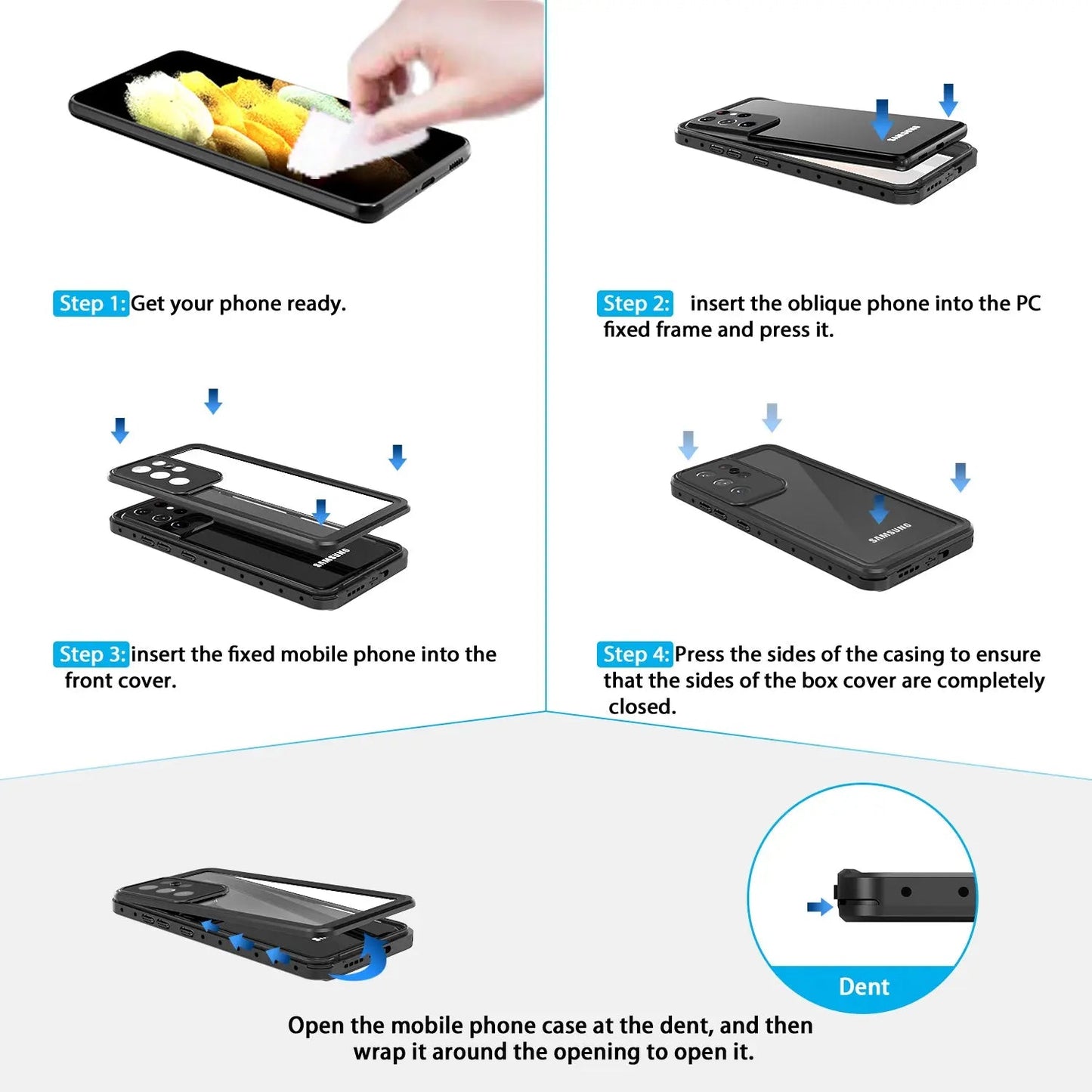 Samsung Galaxy S21 Ultra Waterproof Shockproof Case +  Snap Deal.