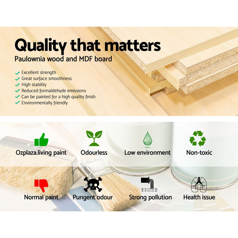 Vintage Bedside Table White