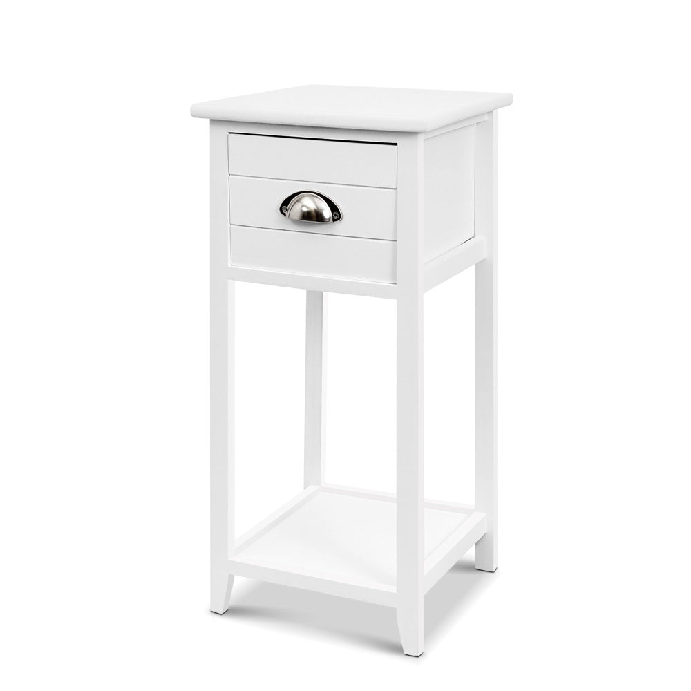 Vintage Bedside Table White