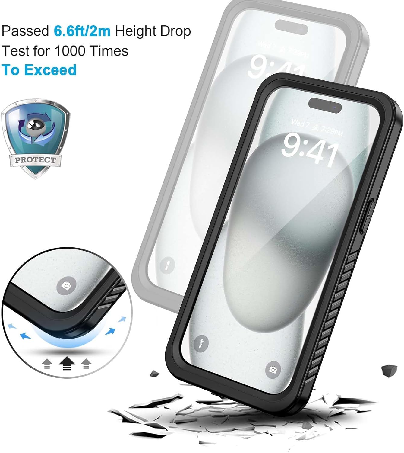 iPhone 15 Plus Waterproof Case