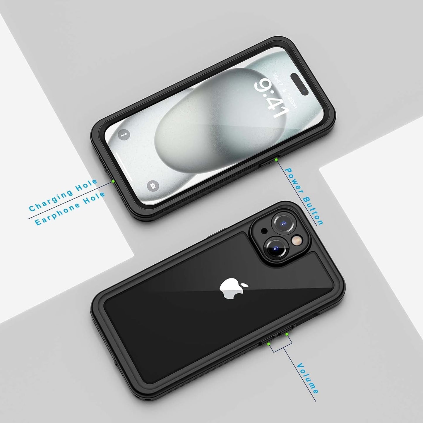 iPhone 15 Plus Waterproof Case