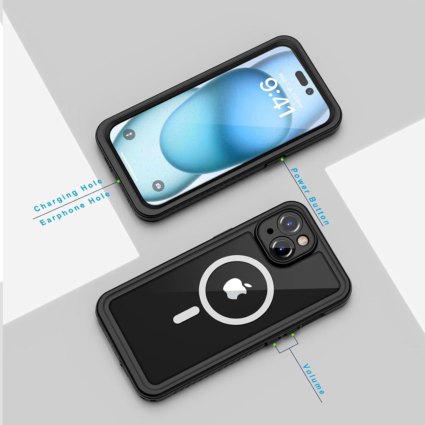 iPhone 15 Waterproof Shockproof Case